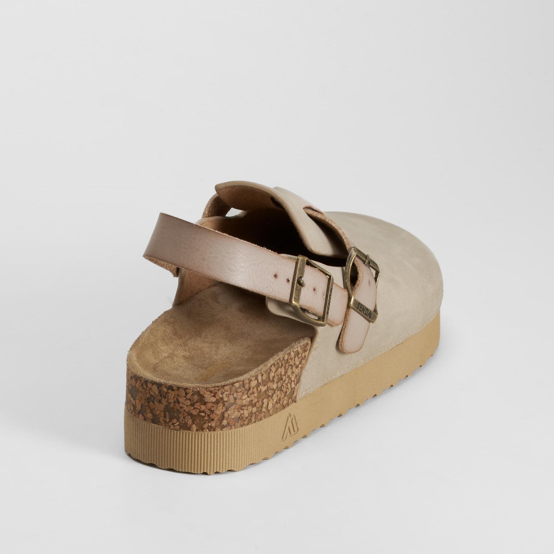 Zueco bio doble hebilla beige SENDA ROAD