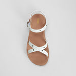 Sandalia tiras detalle metal blanca SENDA ROAD