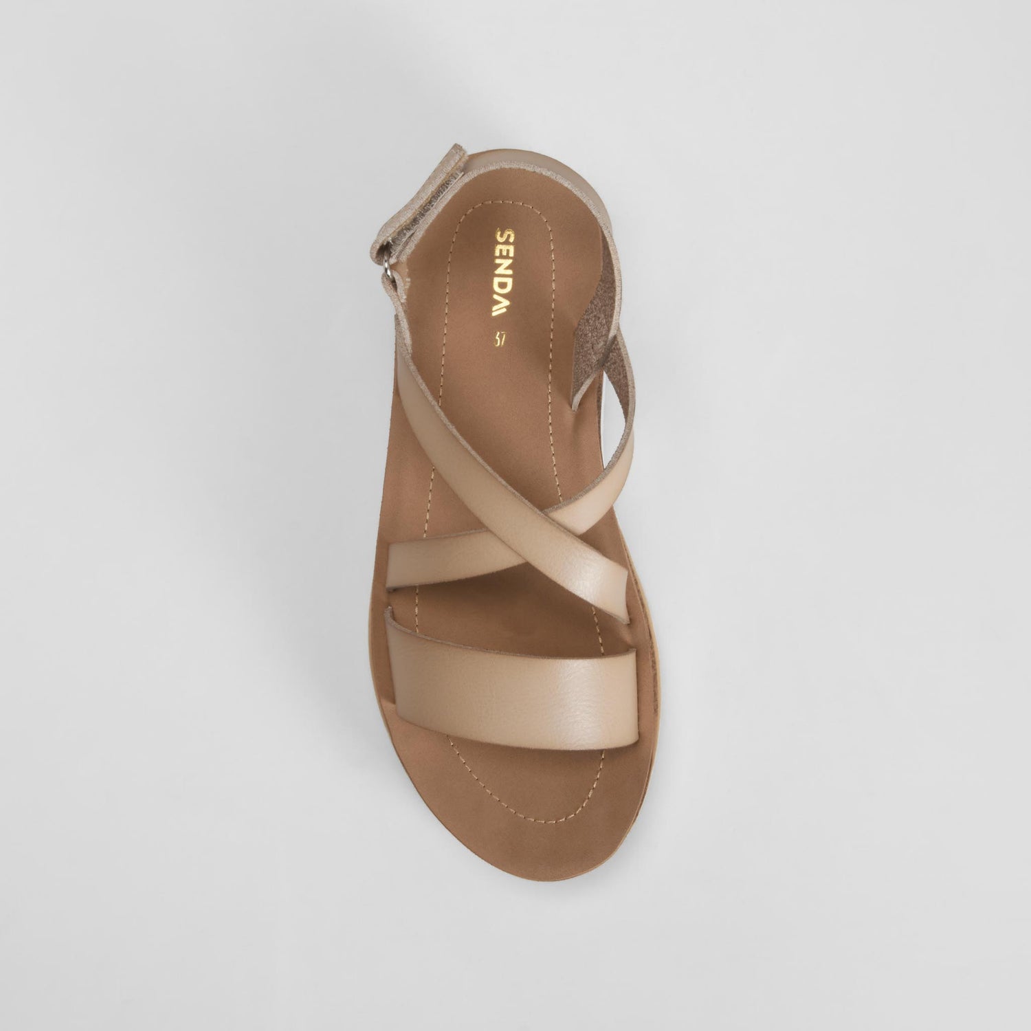 Sandalia cuña beige SENDA ROAD