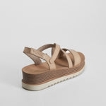 Sandalia cuña beige SENDA ROAD