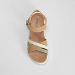 Sandalia cuña tiras beige SENDA ROAD