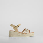 Sandalia cuña yute tiras beige SENDA ROAD