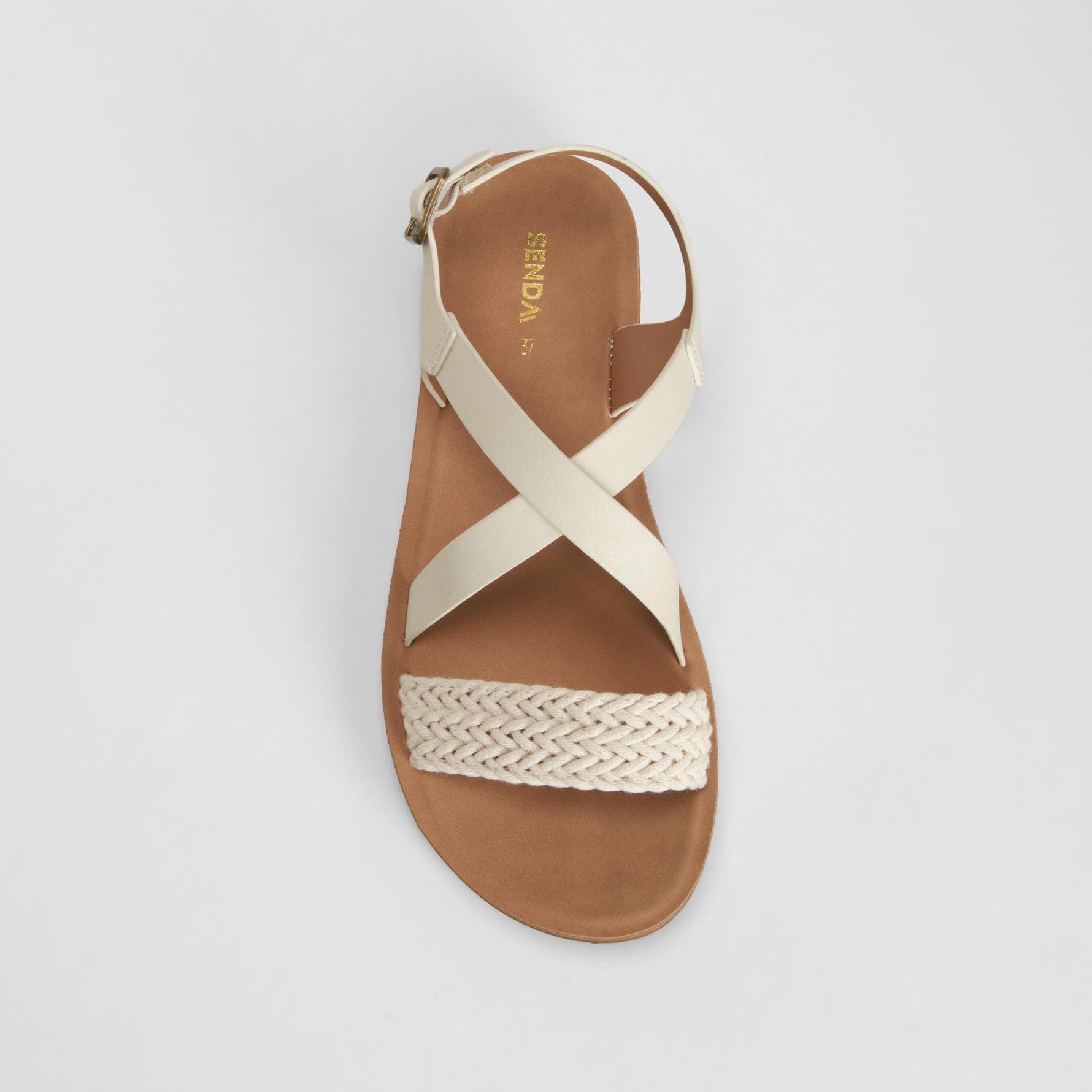 Sandalia hebilla lateral beige SENDA ROAD