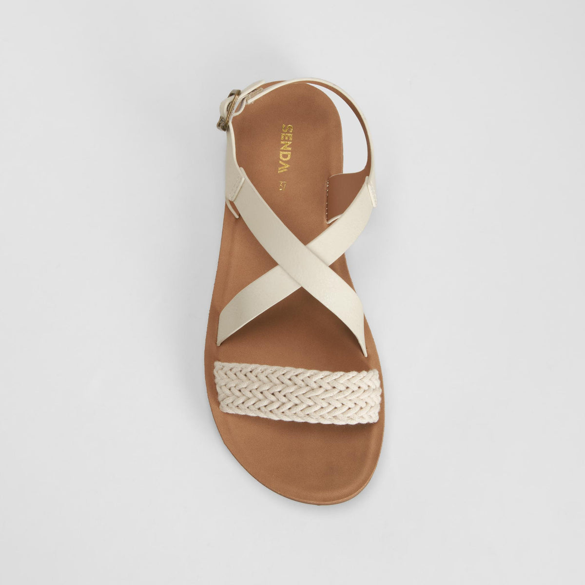 Sandalia hebilla lateral beige SENDA ROAD