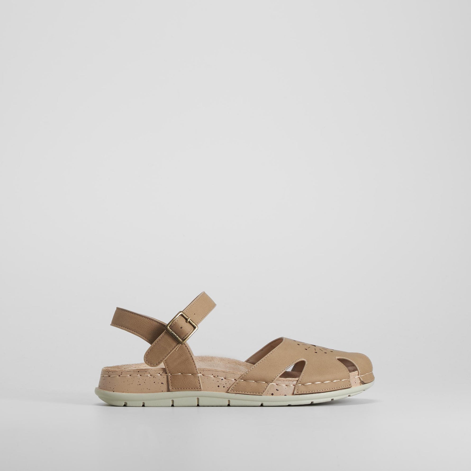 Sandalia plana beige SENDA ROAD