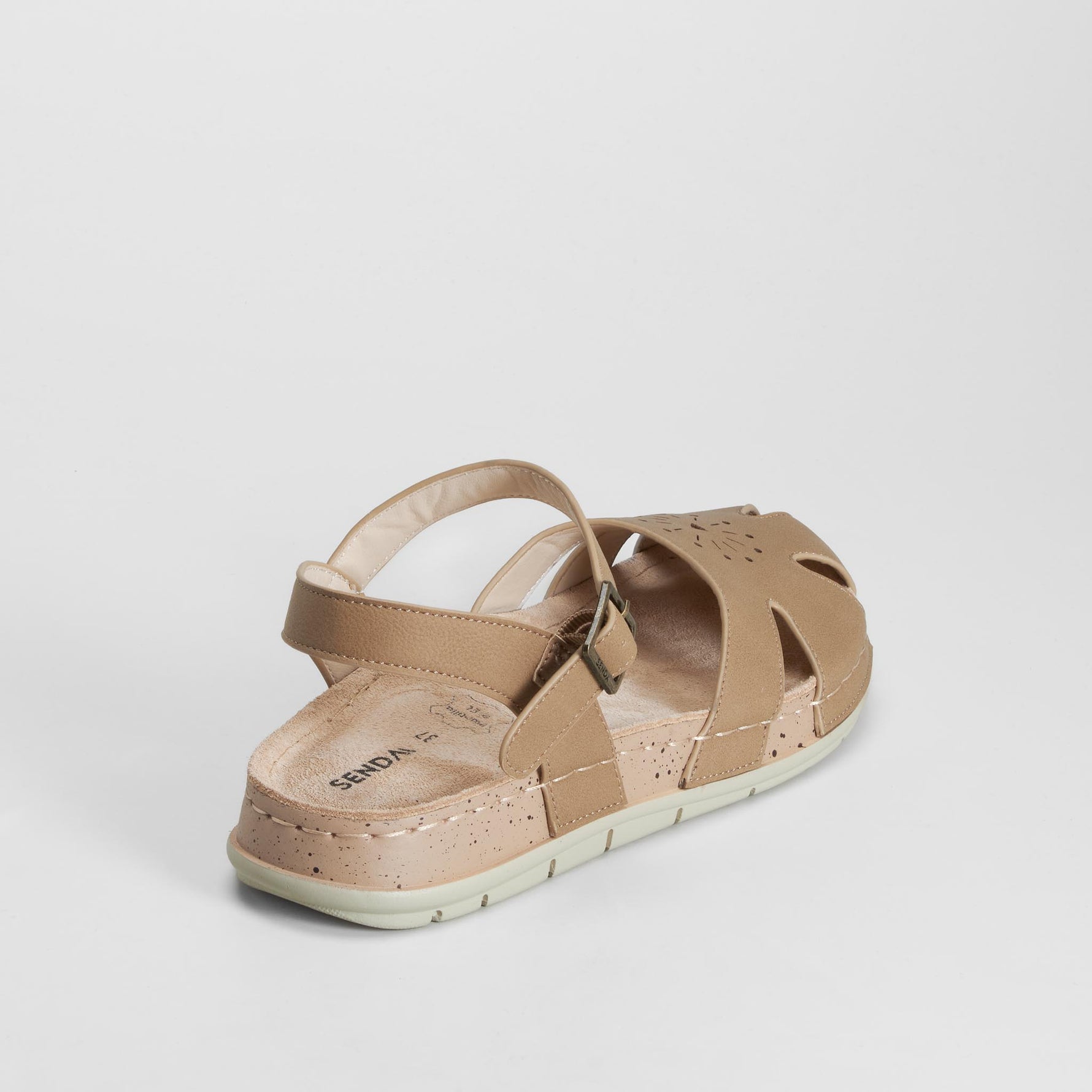 Sandalia plana beige SENDA ROAD
