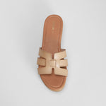 Sandalia tacón beige SENDA ROAD