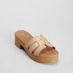 Sandalia tacón beige SENDA ROAD