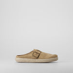 Zueco bandeleta yute piel beige SENDA ROAD