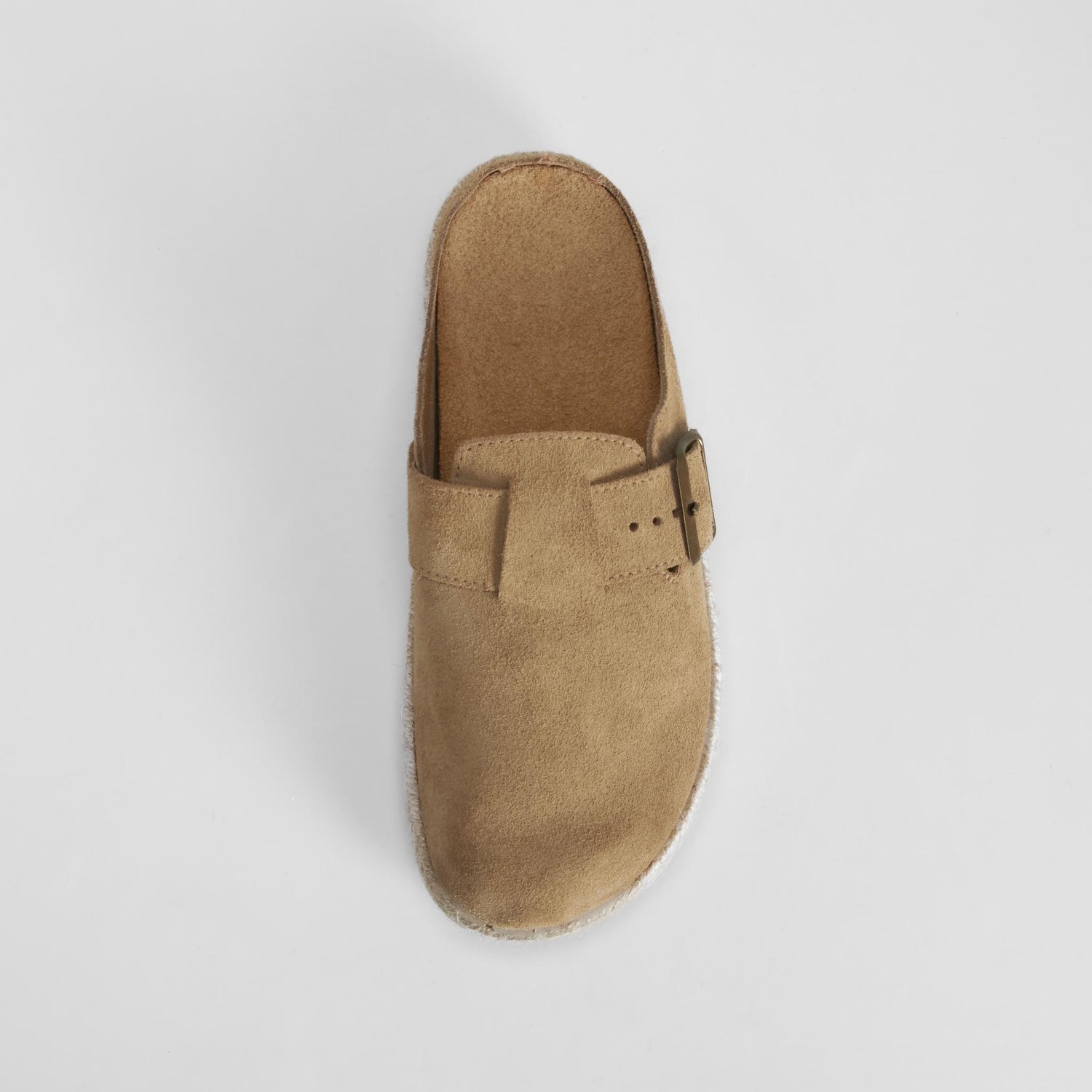 Zueco bandeleta yute piel beige SENDA ROAD