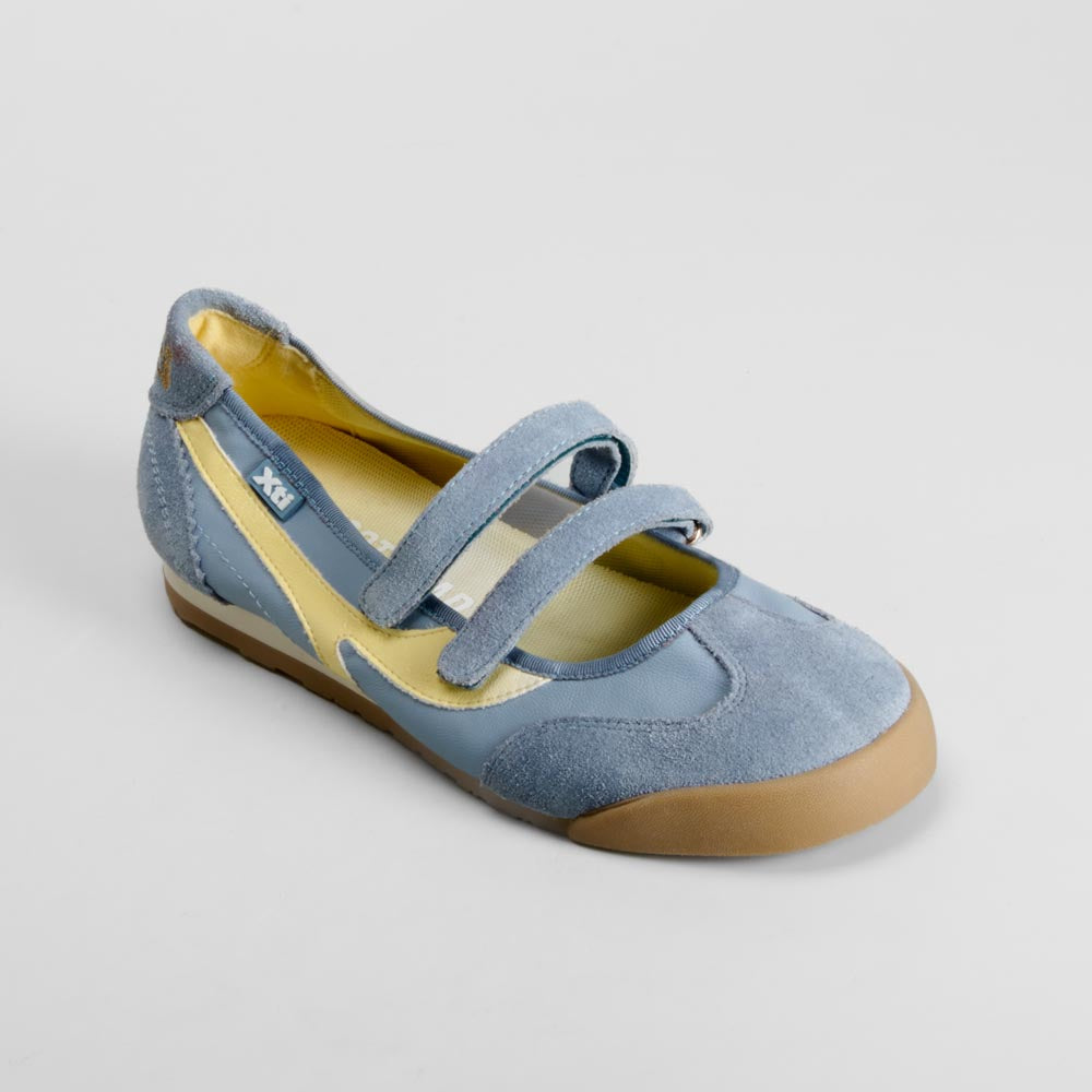 Bailarina con velcro azul XTI