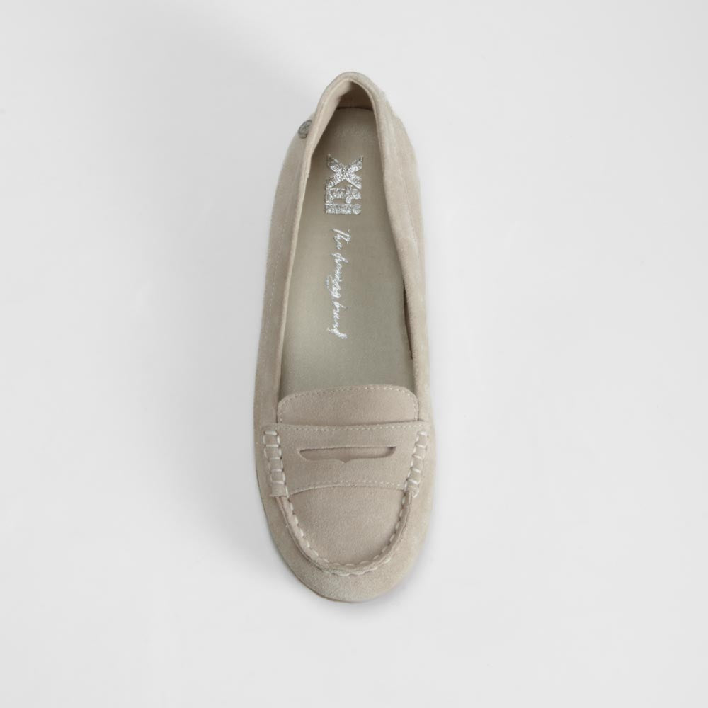 Mocasín beige piel XTI