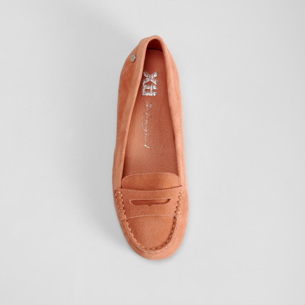 Mocasín naranja piel XTI