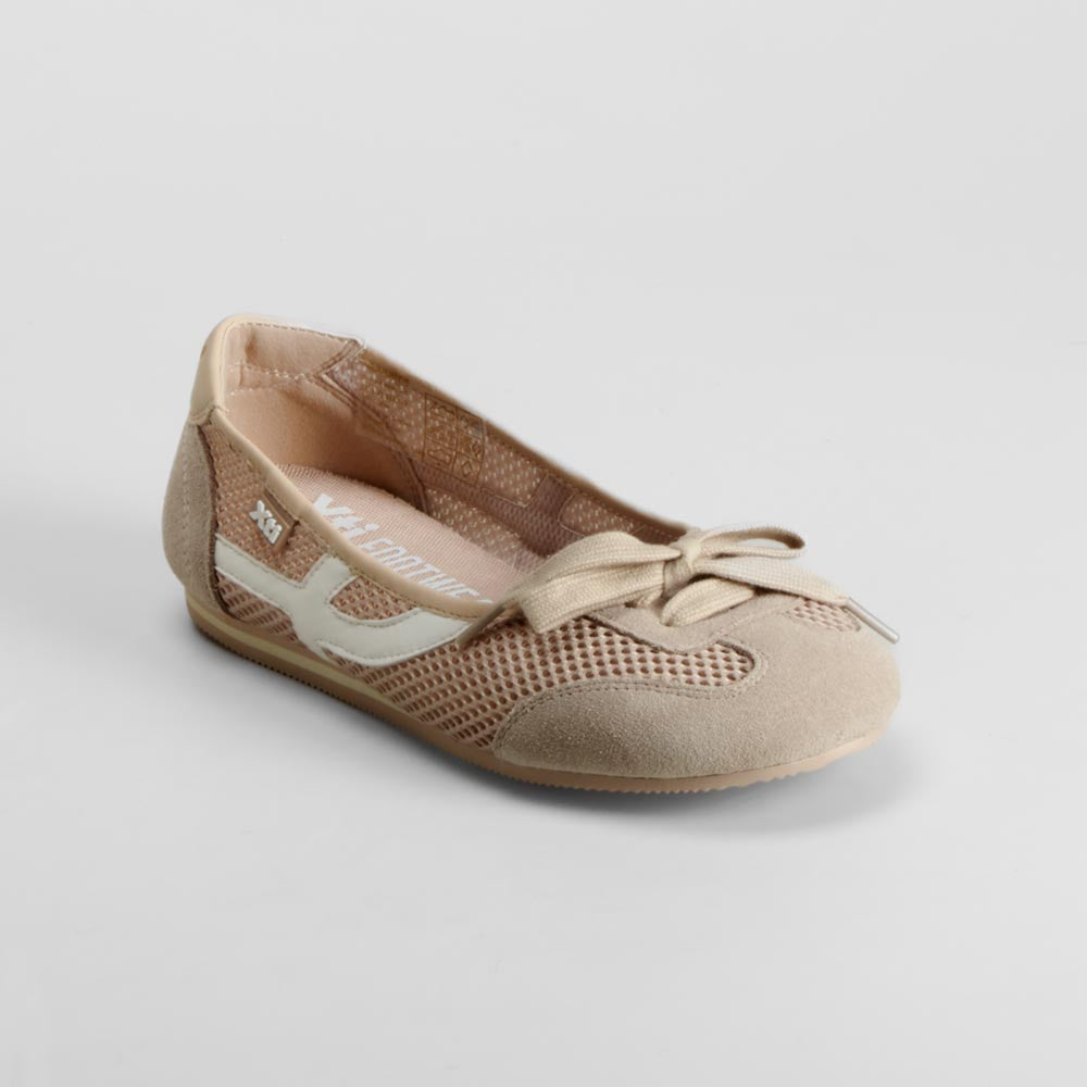 Bailarina rejilla con lazo beige XTI
