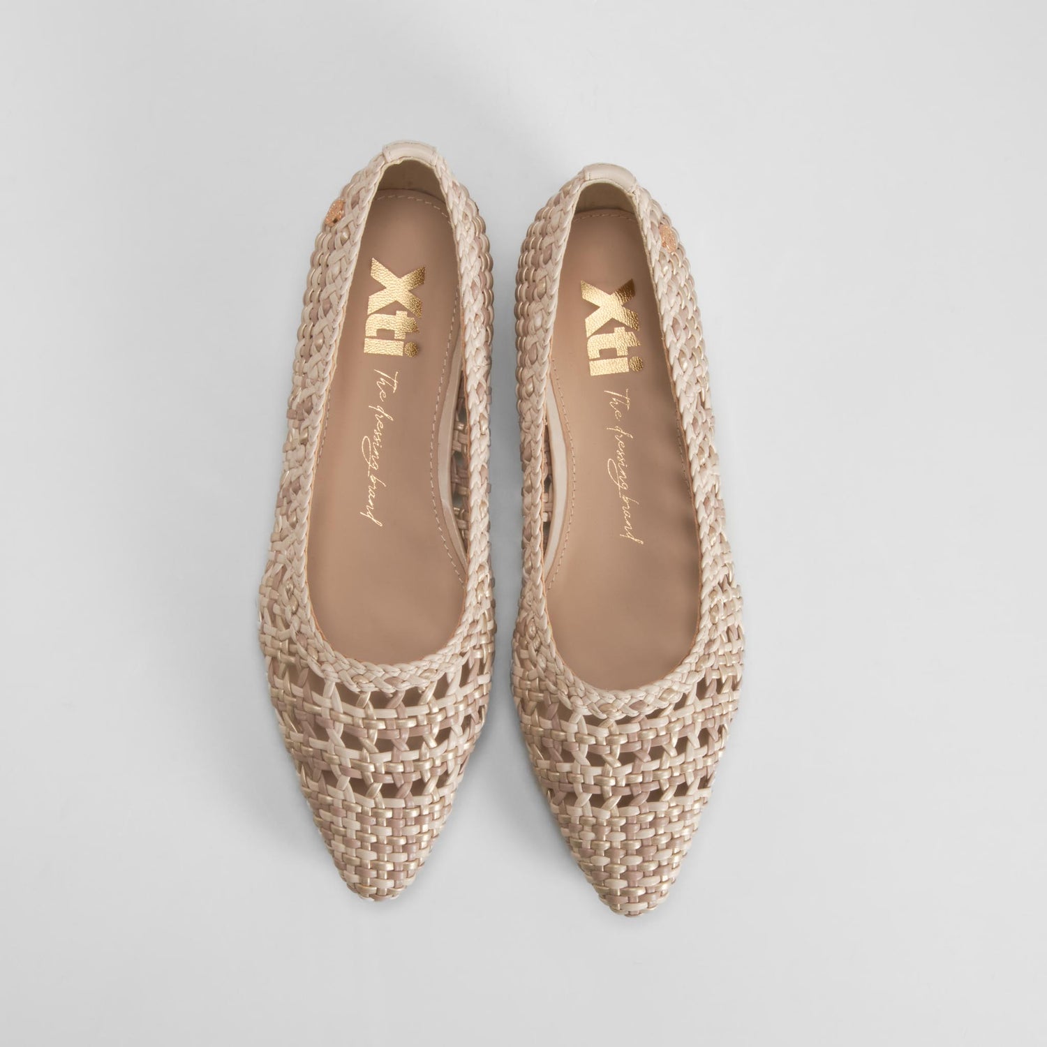 Bailarina trenzada beige XTI