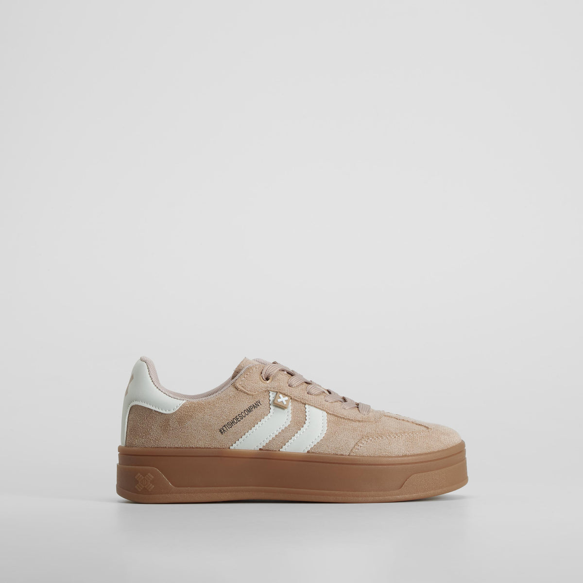 Zapatilla plataforma beige XTI