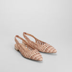 Zapato destalonado trenzado beige XTI