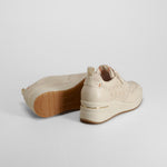 Sneaker cuña troquelada beige REFRESH