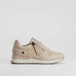 Zapatilla beige con cremallera lateral REFRESH