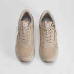 Zapatilla beige con cremallera lateral REFRESH