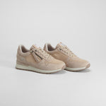 Zapatilla beige con cremallera lateral REFRESH