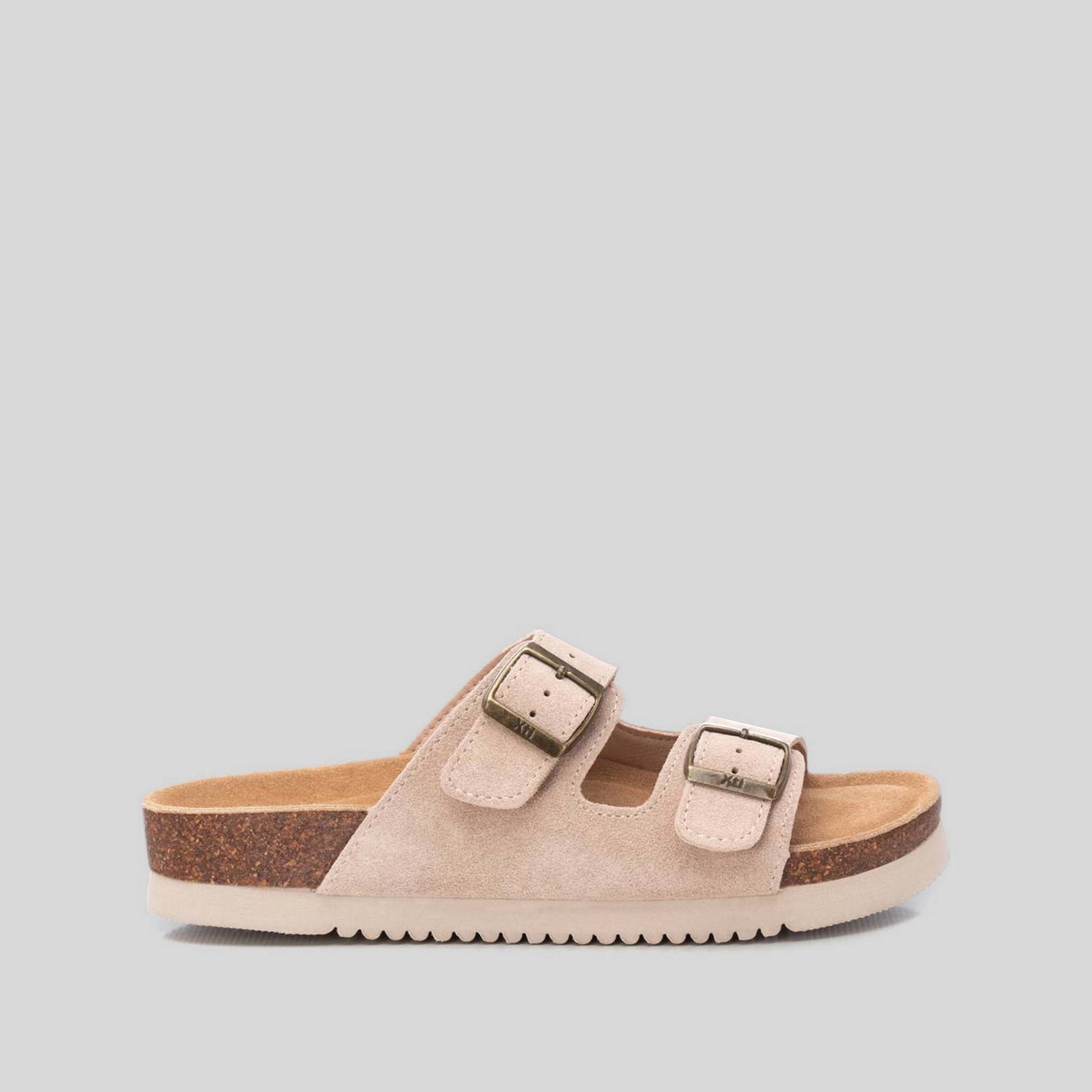 Sandalia bio piel doble hebilla beige XTI