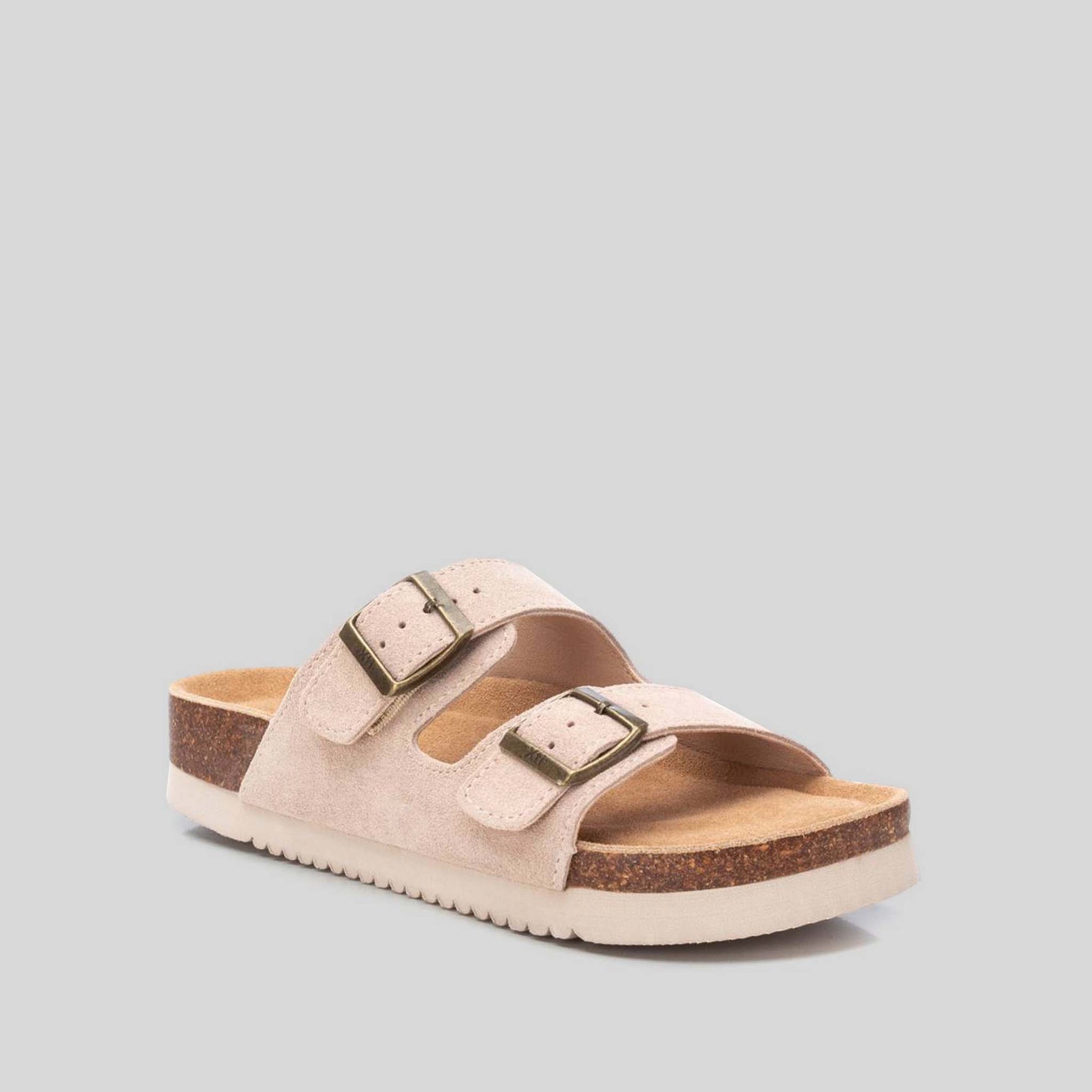 Sandalia bio piel doble hebilla beige XTI