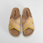 Sandalia bio plataforma crochet beige REFRESH