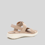 Sandalia cuña yute macrame beige XTI