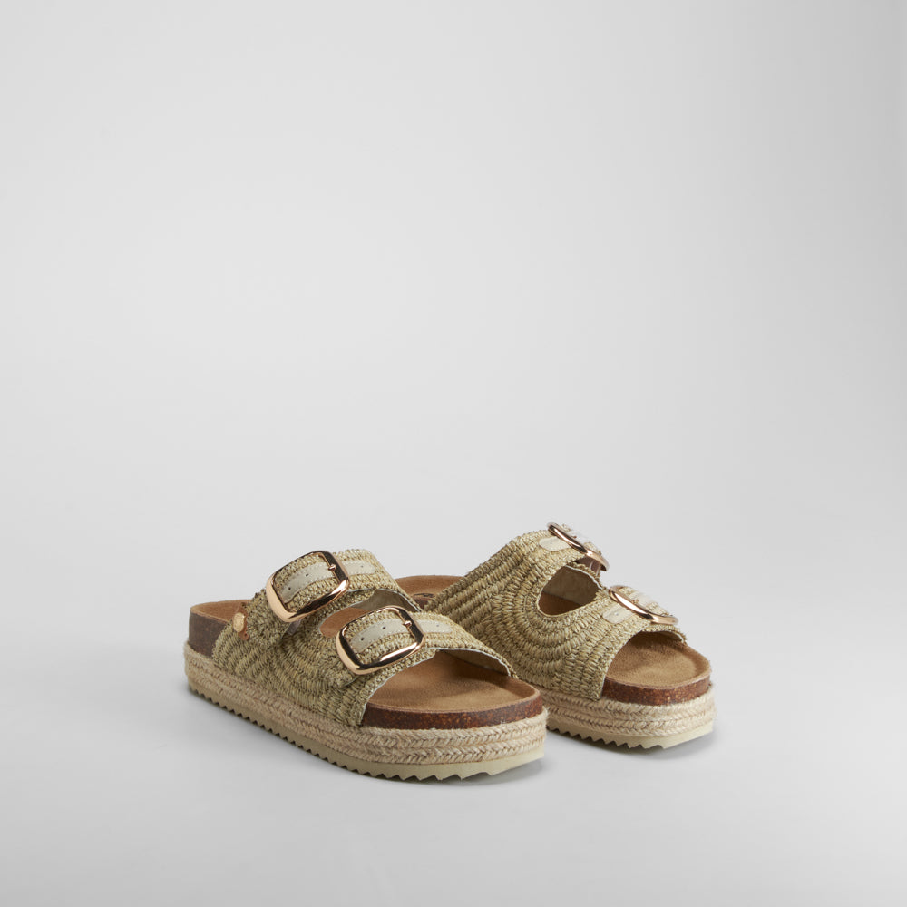 Sandalia plataforma hebillas blanco REFRESH