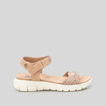 Sandalia tiras elásticas beige XTI