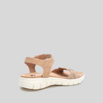 Sandalia tiras elásticas beige XTI
