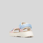 Sandalia plana velcro beige multicolor XTI