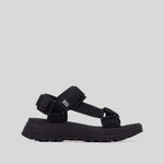 Sandalia plana velcro negro XTI