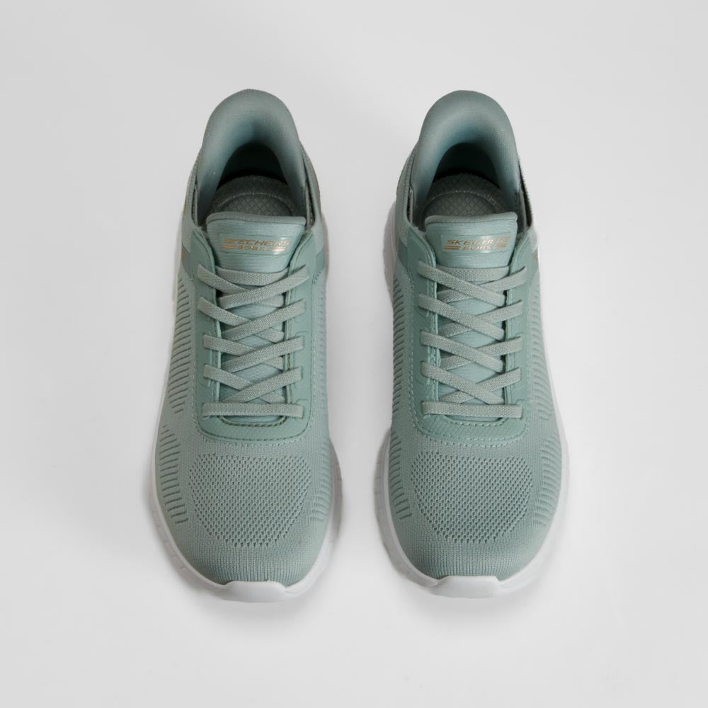 Zapatilla slip in Bobs sport verde SKECHERS