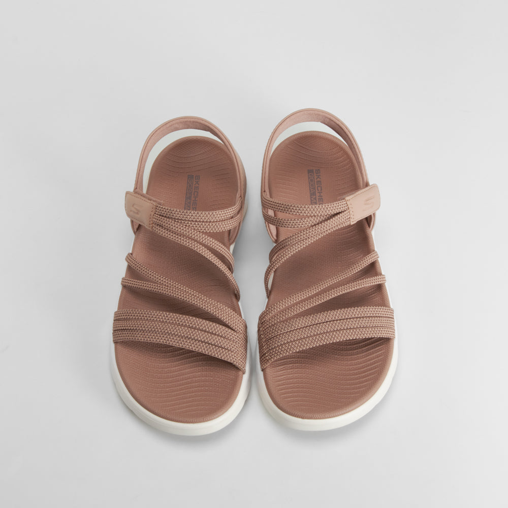Sandalia Go Walk Flex color marrón SKECHERS