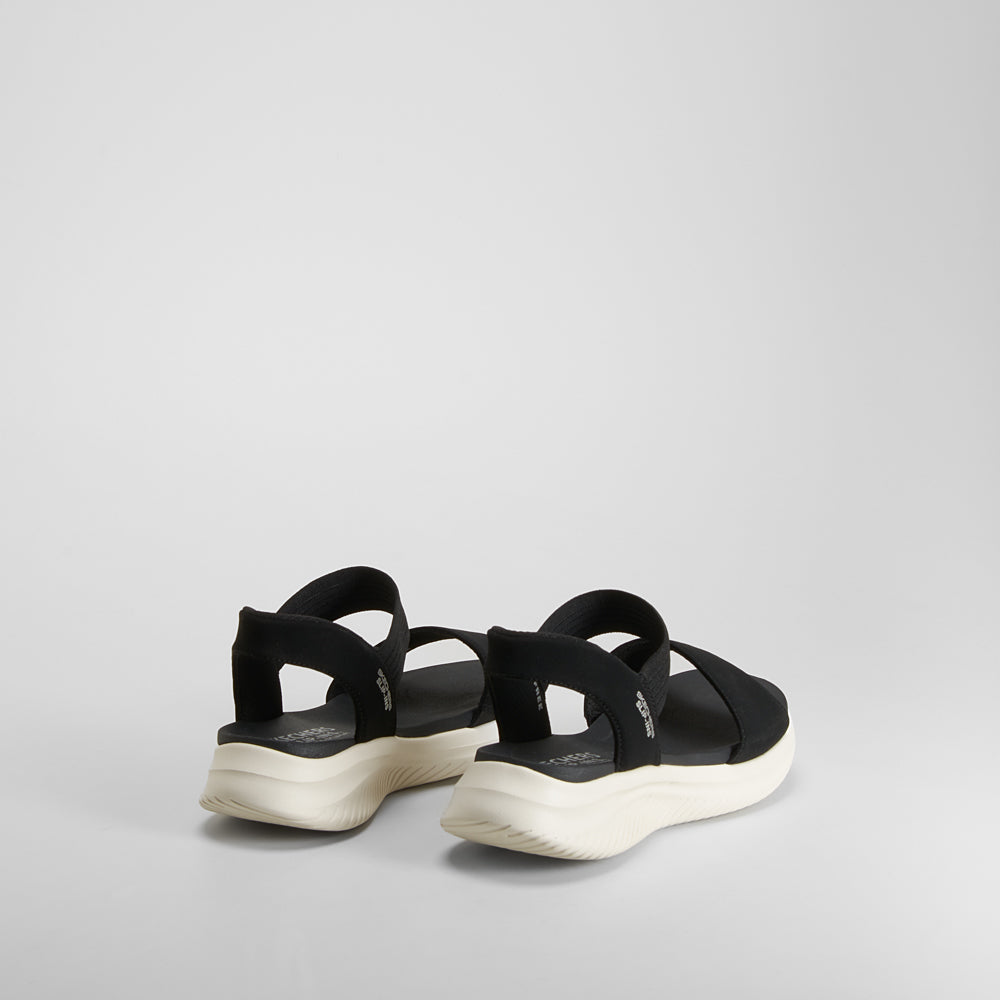 Sandalia slip in Ultra Flex negra SKECHERS