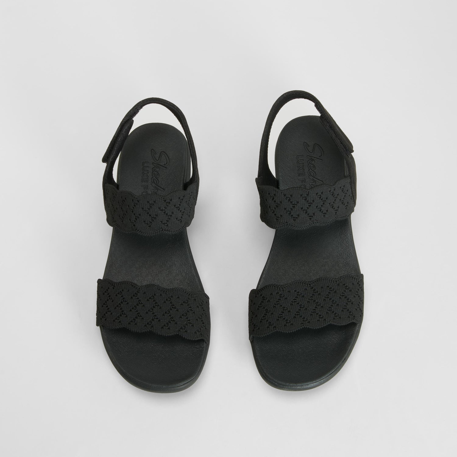 Sandalia deportiva tiras ajustables negra SKECHERS