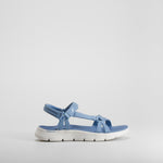 Sandalia azul suela blanca cómoda SKECHERS