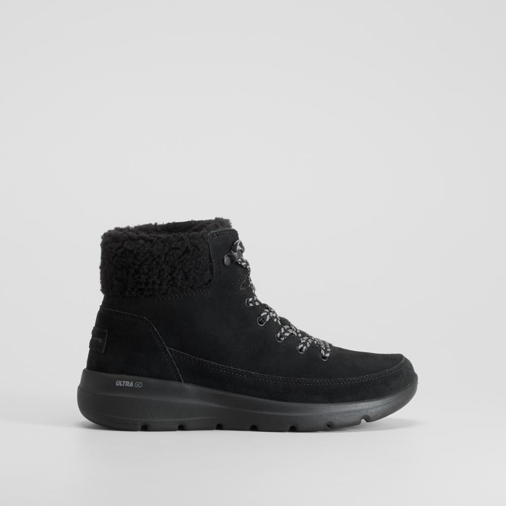 Botín negro cordones resistente SKECHERS