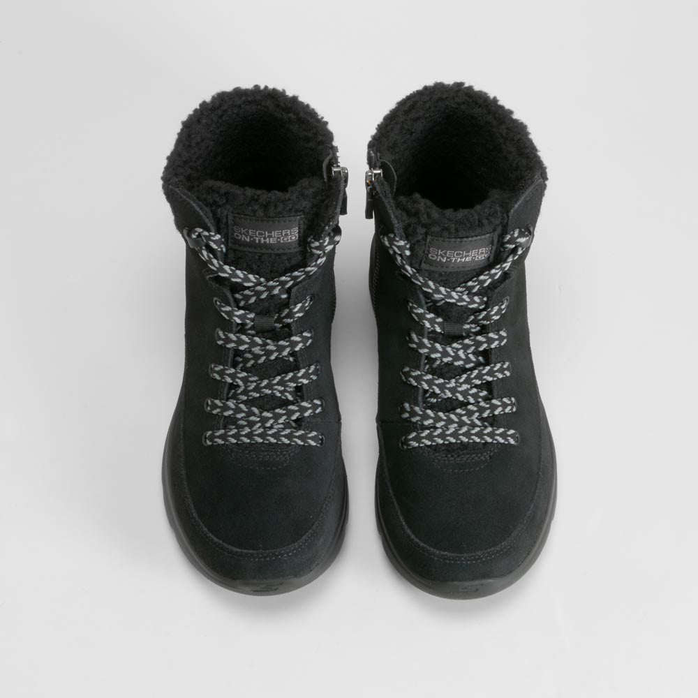 Botín negro cordones resistente SKECHERS