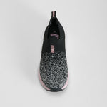 Zapatilla walking tejido negra UTWO