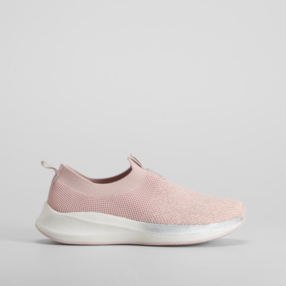 Zapatilla walking tejido rosa UTWO