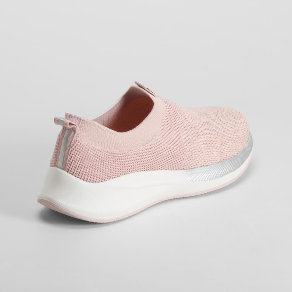 Zapatilla walking tejido rosa UTWO