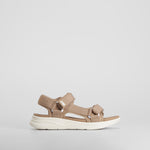 Sandalia deportiva velcro marrón UTWO
