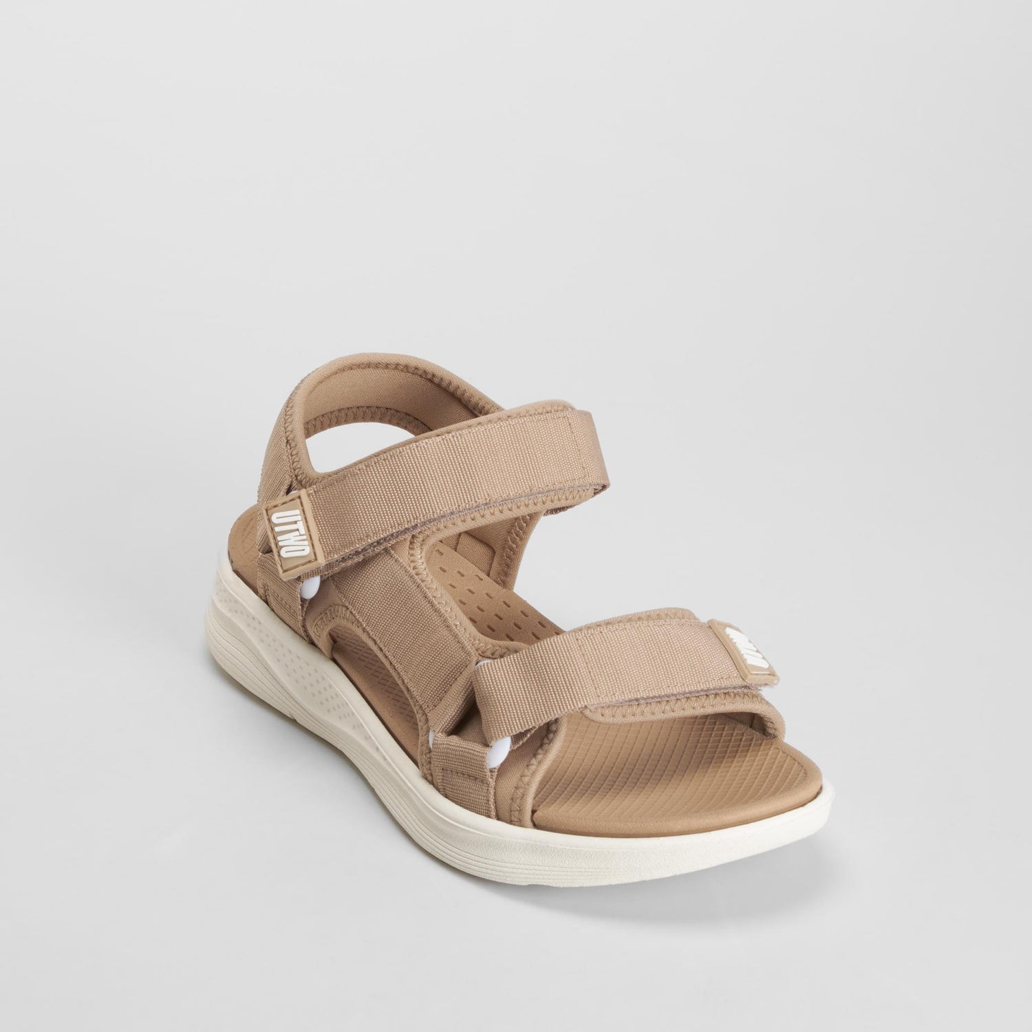 Sandalia deportiva velcro marrón UTWO