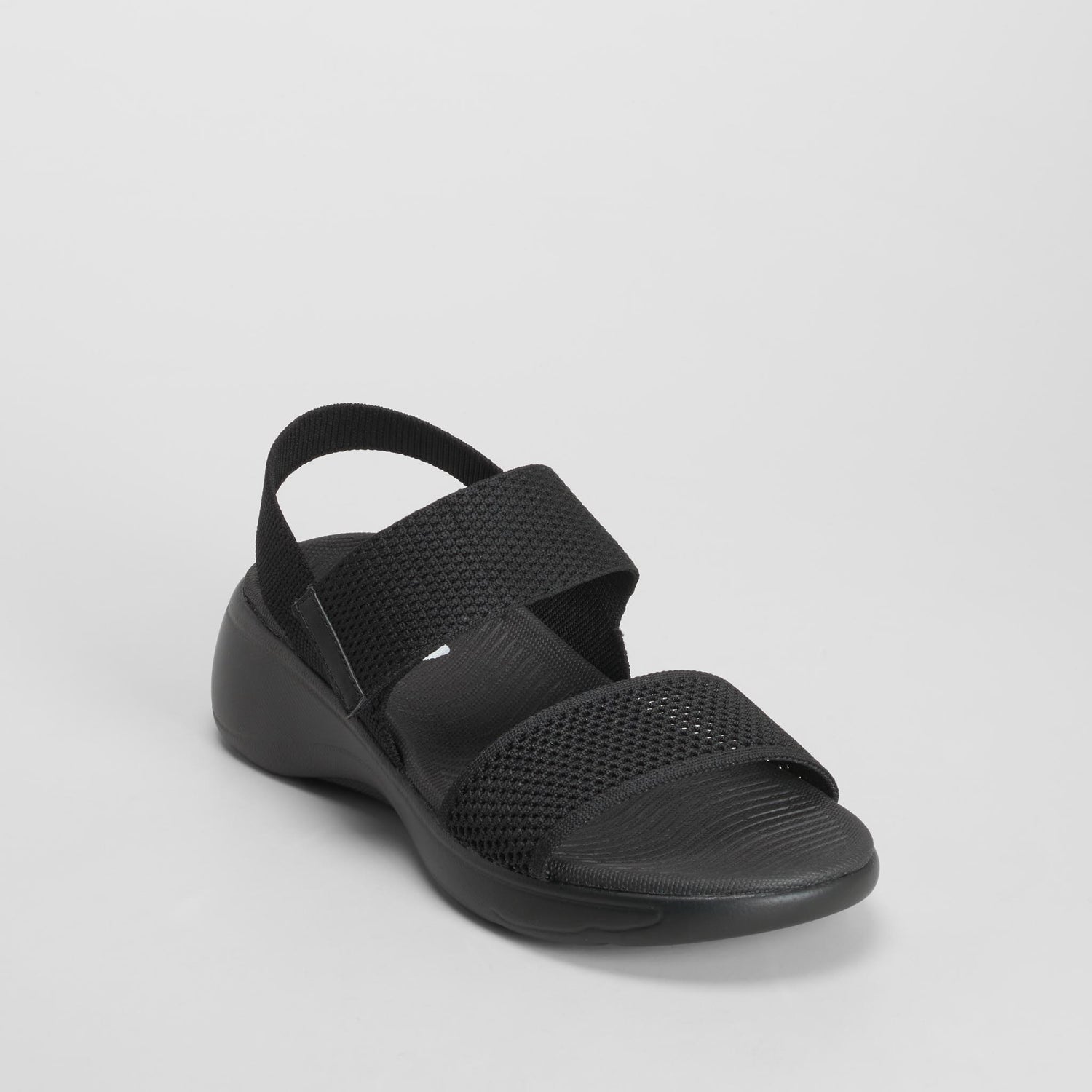 Sandalia deportiva con cuña negra UTWO