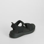 Sandalia deportiva walking velcro negra UTWO