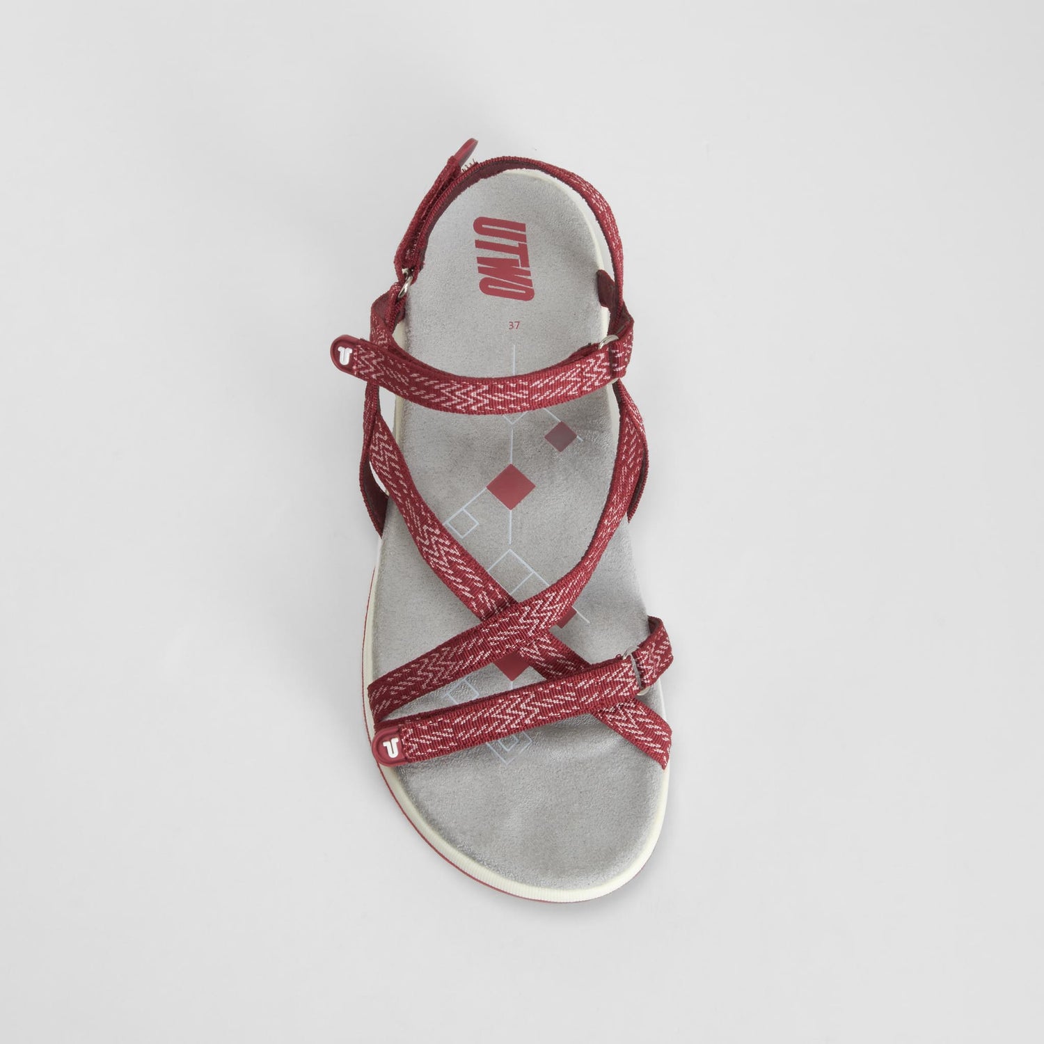 Sandalia deportiva tiras rojo UTWO