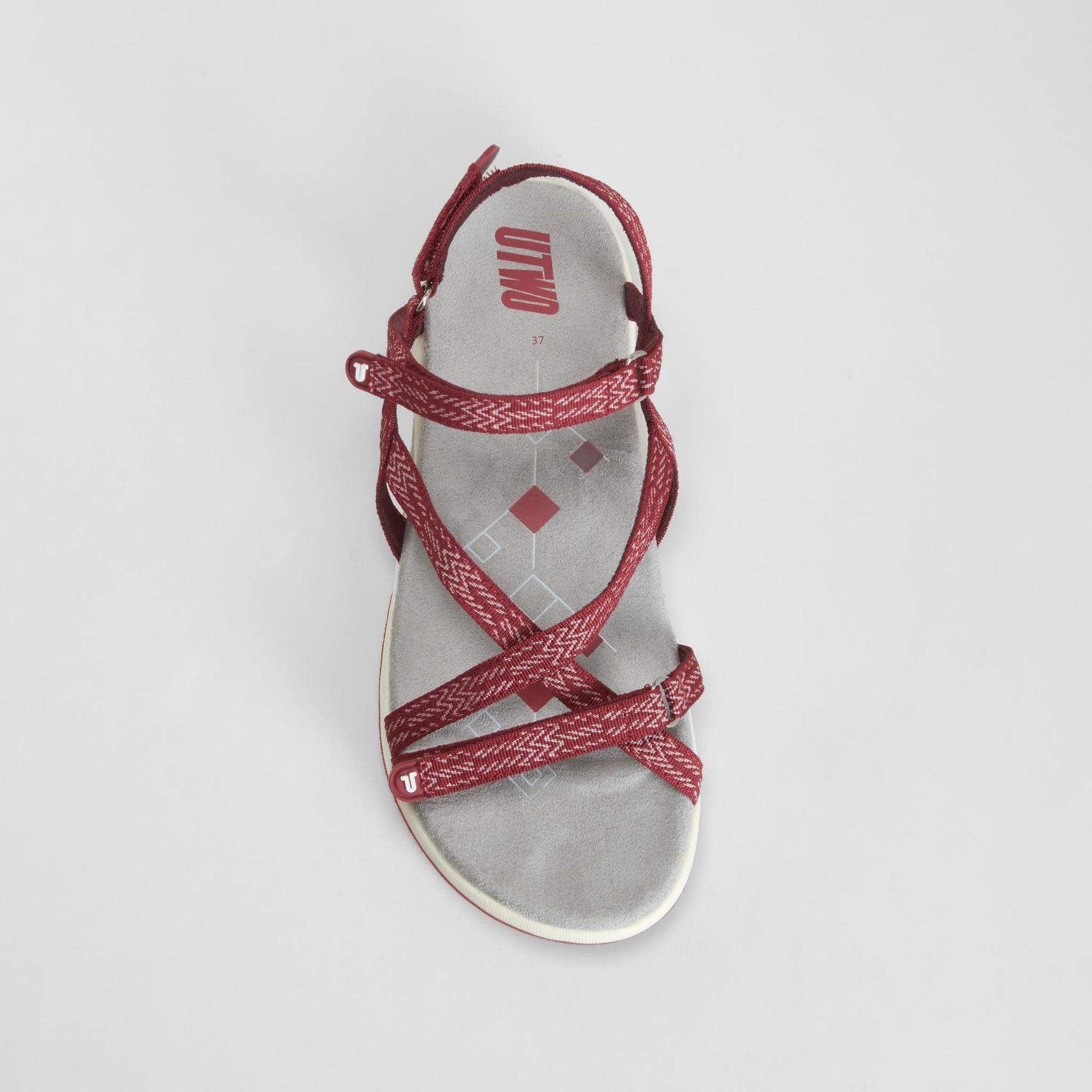 Sandalia deportiva tiras rojo UTWO